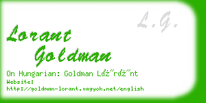 lorant goldman business card